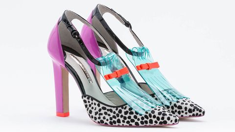 Footwear, Product, Pink, High heels, Teal, Sandal, Basic pump, Aqua, Fashion, Purple, 