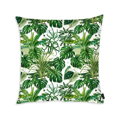 Green, Leaf, Pillow, Cushion, Linens, Botany, Throw pillow, Plant stem, Trunks, Bedding, 
