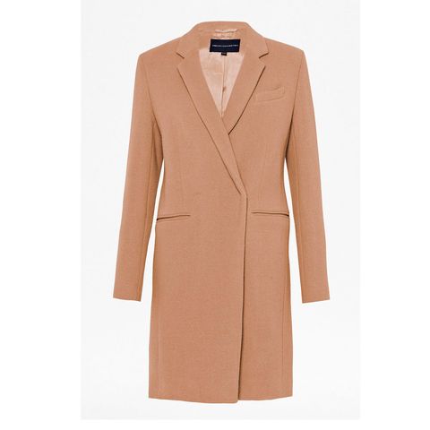 Coat, Collar, Sleeve, Textile, Outerwear, Orange, Blazer, Pattern, Tan, Fashion, 