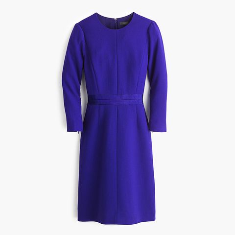 Blue, Sleeve, Textile, Collar, Dress, Style, Formal wear, Electric blue, Purple, One-piece garment, 