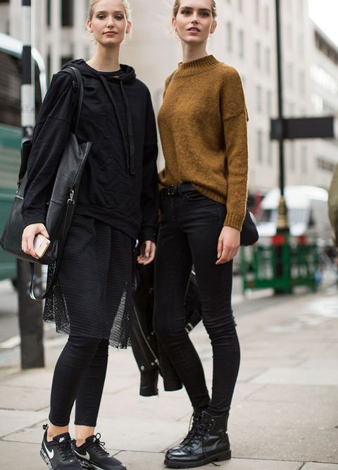 Off-duty model style at London Fashion Week