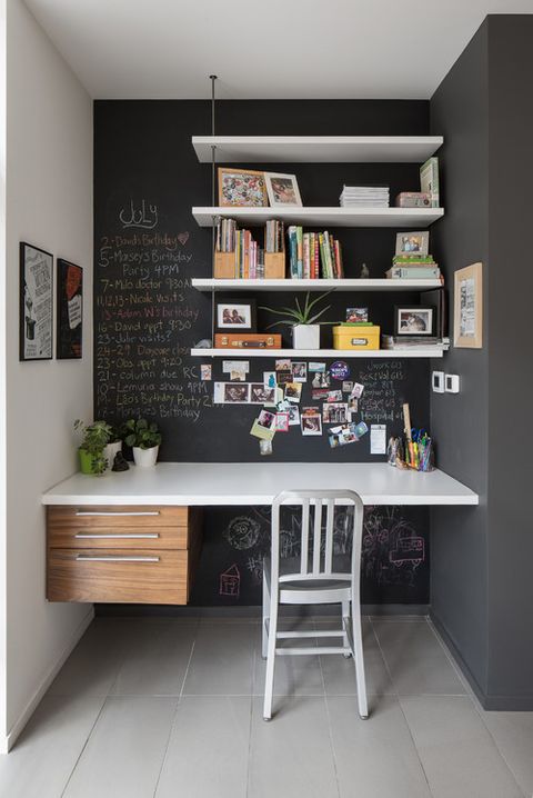 Home Offices, Built In Desk And Shelves Alcove