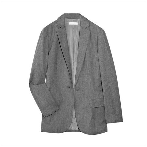 Collar, Coat, Sleeve, Textile, Outerwear, Blazer, Pattern, Fashion, Grey, Sweater, 