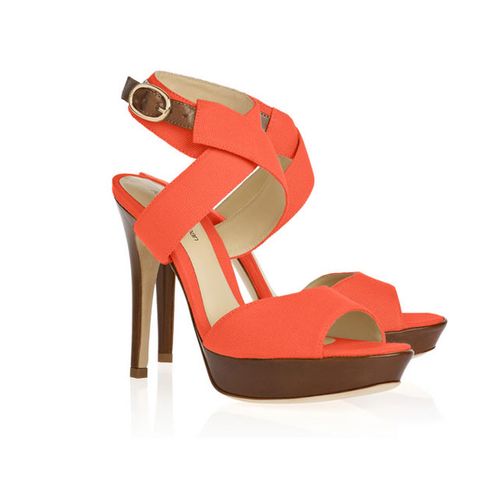 Brown, High heels, Sandal, Red, Basic pump, Orange, Tan, Carmine, Beige, Strap, 