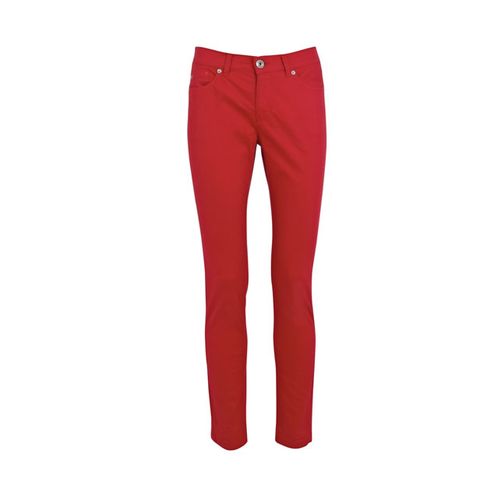 Clothing, Trousers, Denim, Pocket, Textile, Standing, Red, Jeans, Waist, Carmine, 