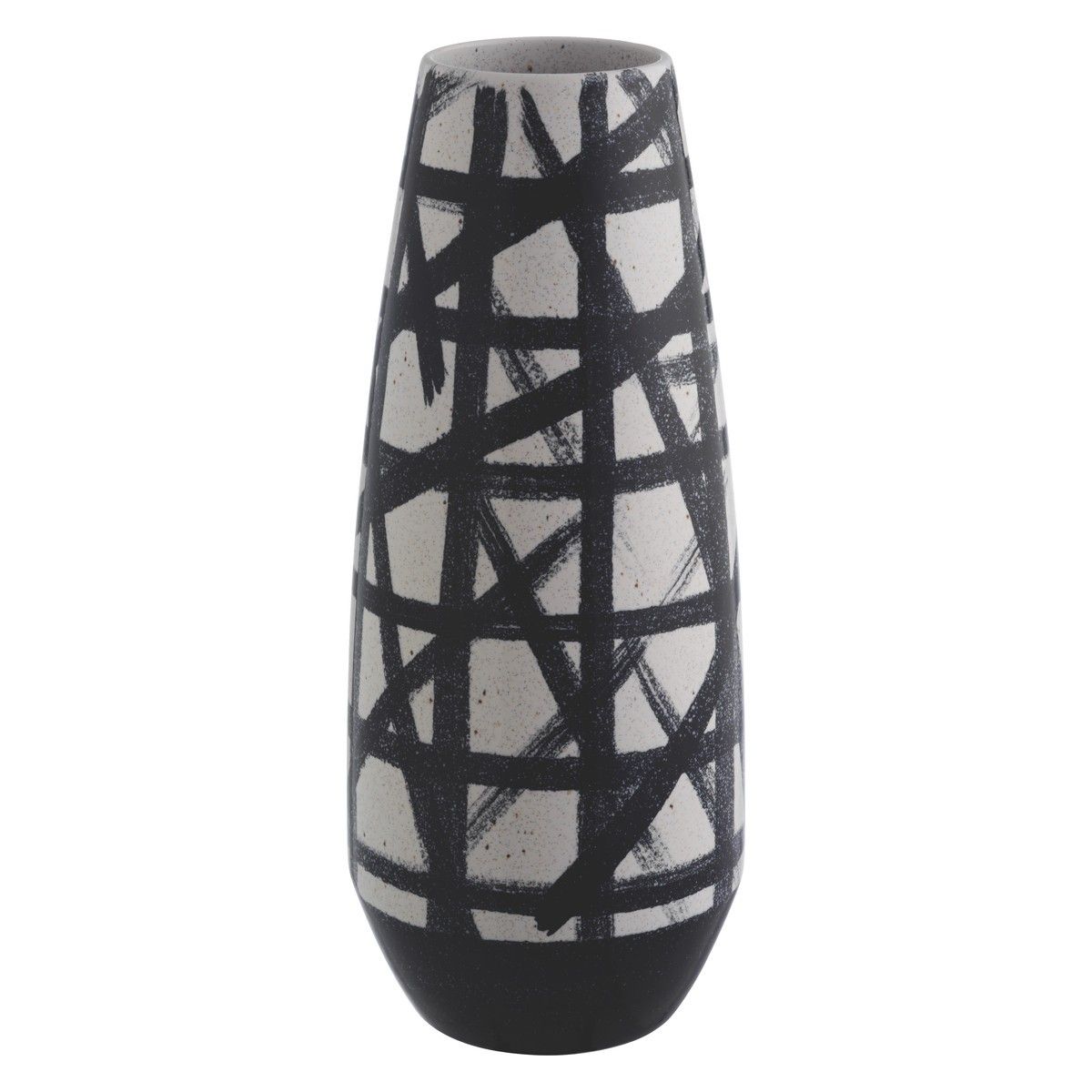 Zuo Croma Small Vase in Black and White 