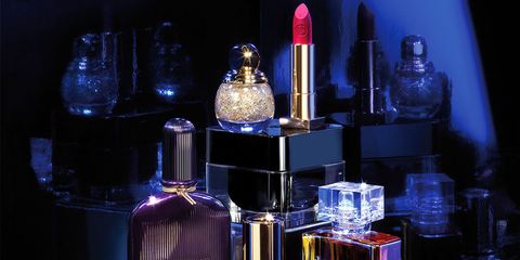 Perfume, Bottle, Still life photography, Majorelle blue, Glass bottle, Distilled beverage, Cosmetics, Still life, Lipstick, 