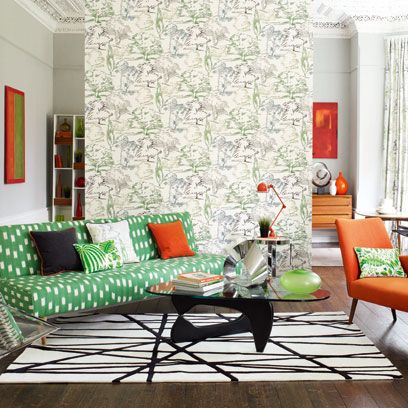 Room, Green, Interior design, Living room, Furniture, Home, Wall, Floor, Couch, Table, 