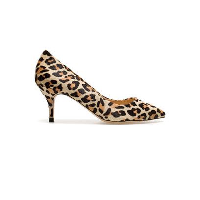 leopard mid heels