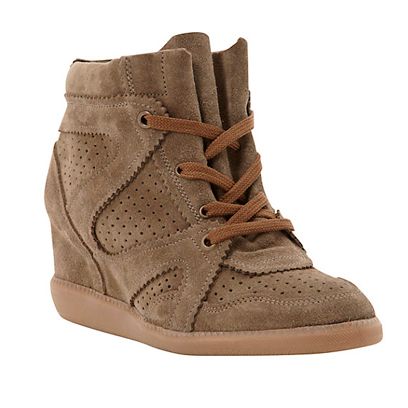 tan wedge trainers