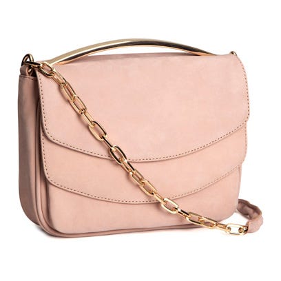 dusky pink leather bag