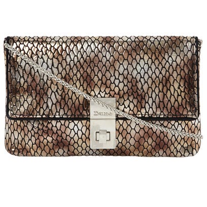 dune london snakeskin bag