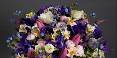 Blue, Yellow, Bouquet, Flower, Purple, Lavender, Petal, Violet, Cut flowers, Floristry, 