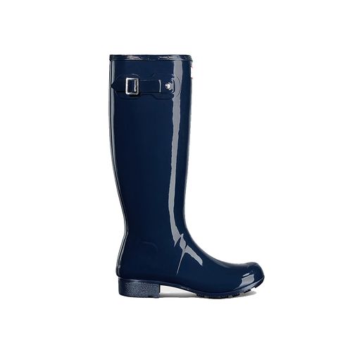 Boot, Riding boot, Leather, Black, Electric blue, Knee-high boot, Rain boot, Steel-toe boot, Synthetic rubber, Buckle, 