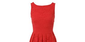 Product, Dress, Textile, Red, One-piece garment, Pattern, Style, Day dress, Fashion, Maroon, 