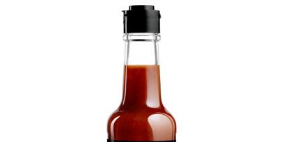 Liquid, Product, Bottle, Red, Ingredient, Amber, Logo, Glass bottle, Condiment, Bottle cap, 