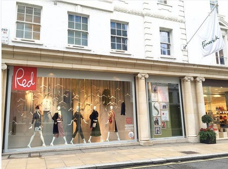 Red Takes Over Fenwick Of Bond Street S Windows For Smart Women