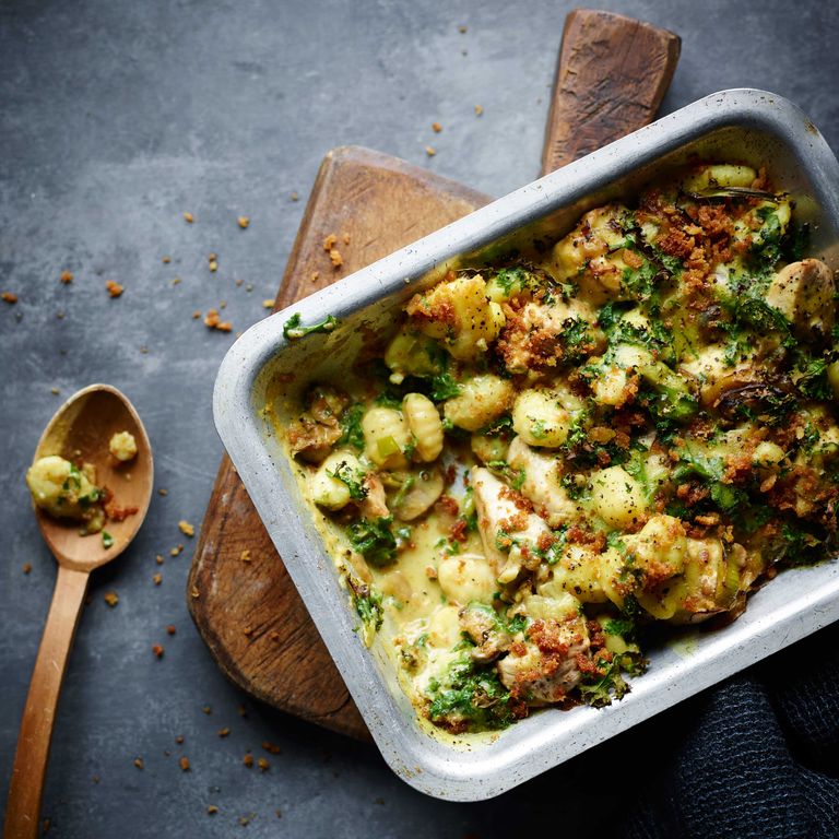 The Body Coach's chicken and leek gnocchi bake - Healthy midweek dinner ...