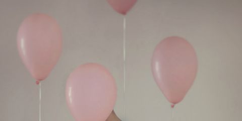 Balloon, Pink, Party supply, Toy, Peach, Party, Heart, 