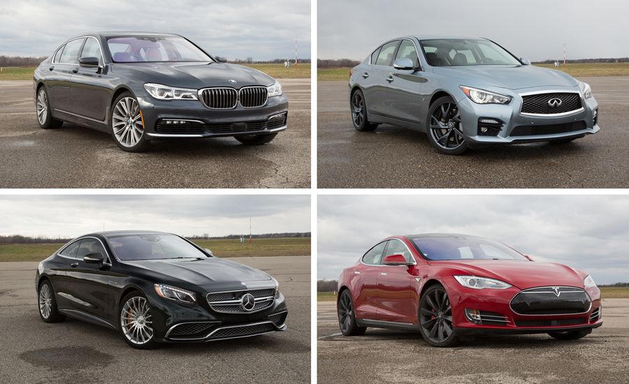 Semi-Autonomous Cars Compared! Tesla Model S vs. BMW 750i, Infiniti Q50S, and Mercedes-Benz S65 AMG