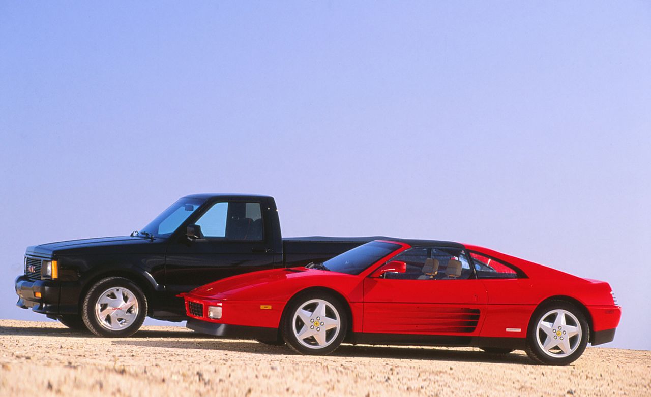 gmc syclone vs ferrari 348ts archived comparison test car and driver photo 355009 s original