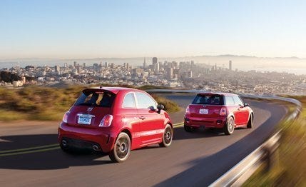 2017 Fiat 500 Abarth Vs Mini John Cooper Works View 11 Photos