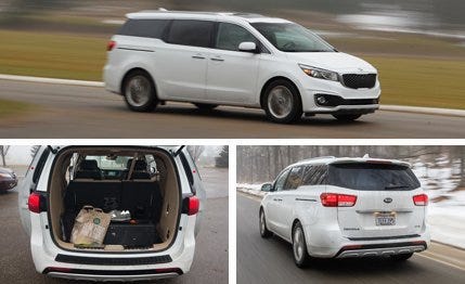 2017 Kia Sedona Instrumented Test Review Car And Driver Cubism Minivan Style