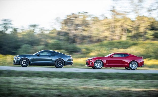 2016 Chevrolet Camaro Ss Vs 2017 Ford Mustang Gt Comparison Test View 22 Photos