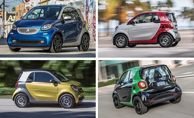 Image result for 2017 Smart Fortwo ED vs VW e-Golf