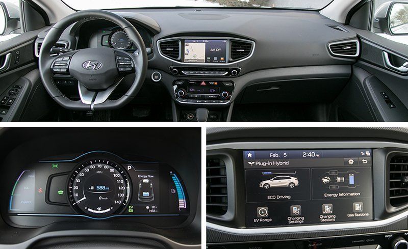 2019 Hyundai Ioniq Reviews Price Photos And Specs Our Plug In Test Car Was Of The Grander Limited Trim Level Which Raises Base Price To 29 185 And Brings A 7 0 Inch Digital Instrument Cer