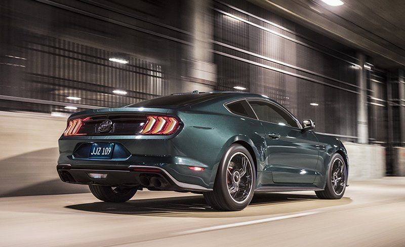 2019 Ford Mustang Bullitt Photos And Info News Car Driver Inside The Bullitt Includes Model Specific Cues Such As Green Accent Sching Throughout Its Leather Lined Interior A White Cue Ball Style Shift Lever