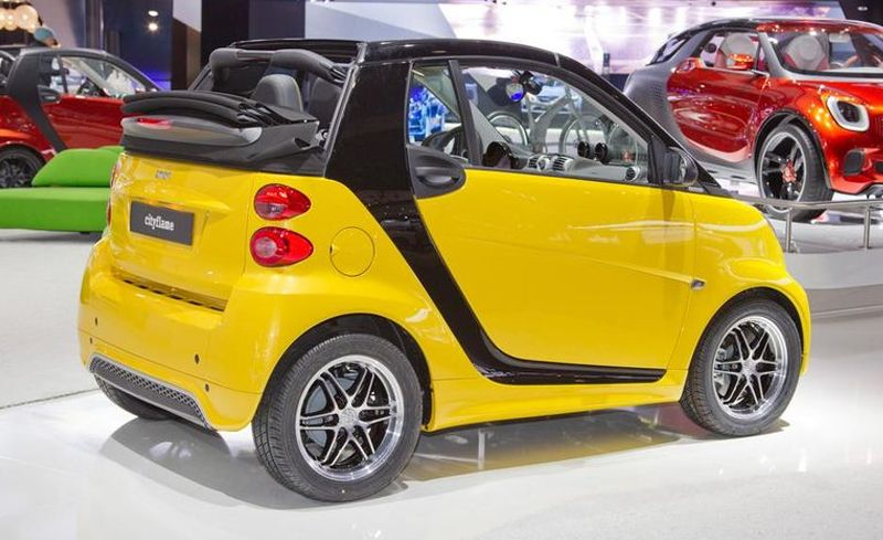 Spark 1:43 Smart Fortwo Cabriolet red / silver / black