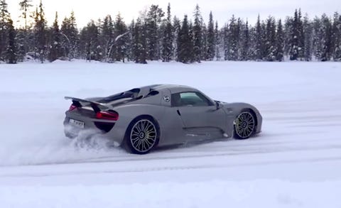 Watch a Porsche 918 Spyder Drift on a Frozen Lake – News – Car and Driver