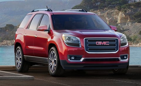 2016 Gmc Acadia Now With 4g Lte News Car And Driver 2016 Gmc Acadia Still A Saturn Outlook In Professional Grade Drag Now With