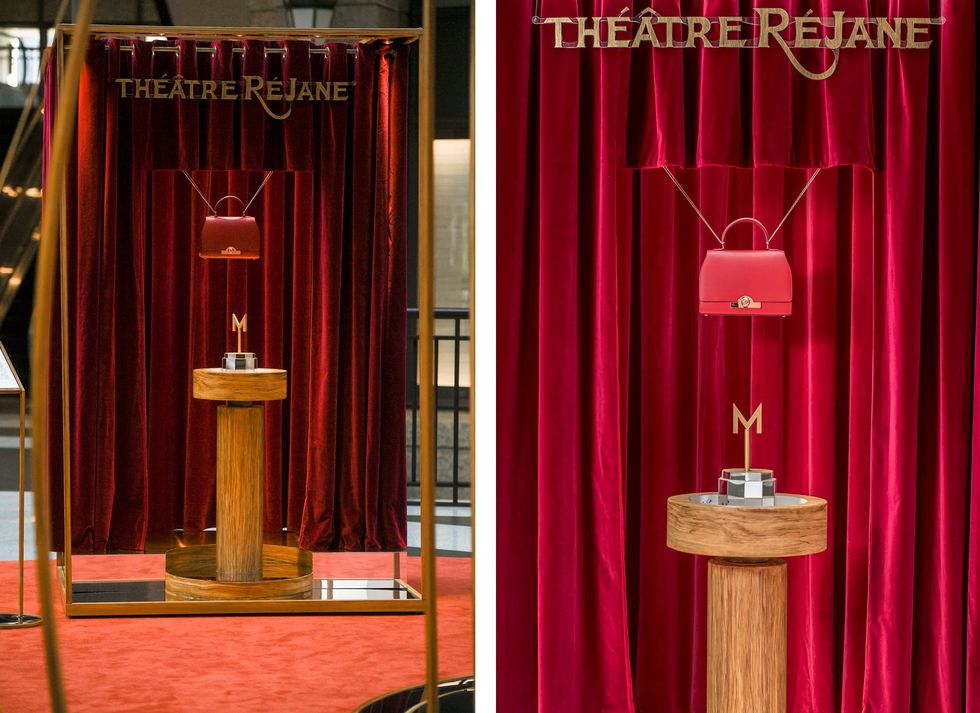 Curtain, Red, Interior design, Window treatment, Textile, Interior design, Room, Magenta, Theater curtain, Door, 