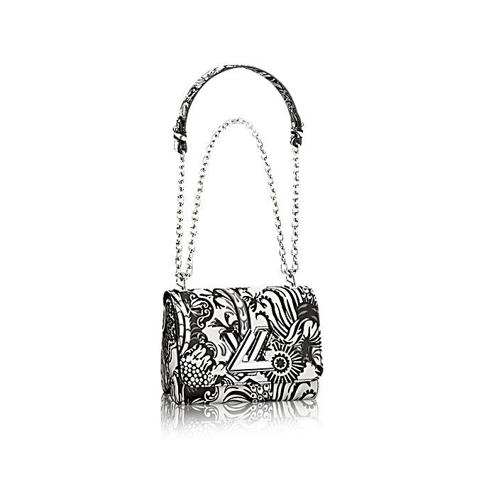Bag, White, Handbag, Shoulder bag, Fashion accessory, Pattern, Design, Chain, Font, Black-and-white, 