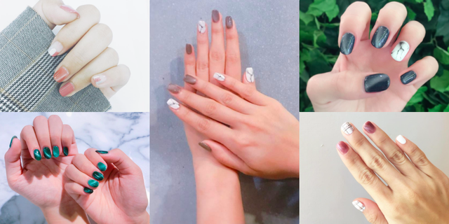 Nail, Finger, Manicure, Hand, Skin, Nail care, Nail polish, Cosmetics, Material property, Peach, 