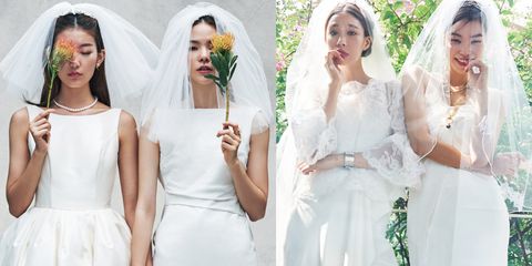 Sleeve, Photograph, Dress, White, Veil, Bridal veil, Bridal clothing, Wedding dress, Bride, Beauty, 