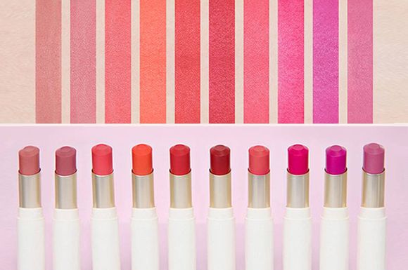 Pink, Cosmetics, Lipstick, Lip gloss, Material property, Tints and shades, Peach, Magenta, 