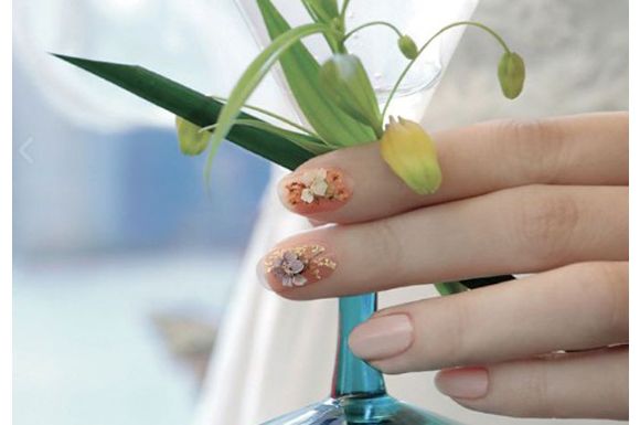 Finger, Nail, Botany, Manicure, Nail care, Nail polish, Flowering plant, Aqua, Cosmetics, Artificial nails, 