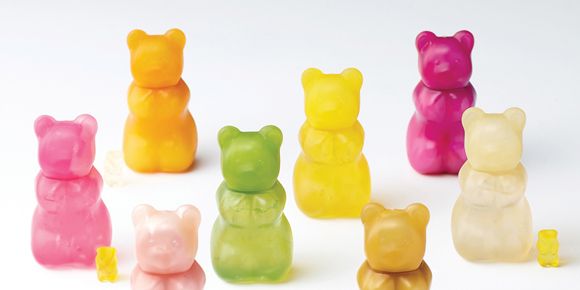 Yellow, Brown, Toy, Pink, Confectionery, Magenta, Plastic, Snout, Baby toys, Gummi candy, 