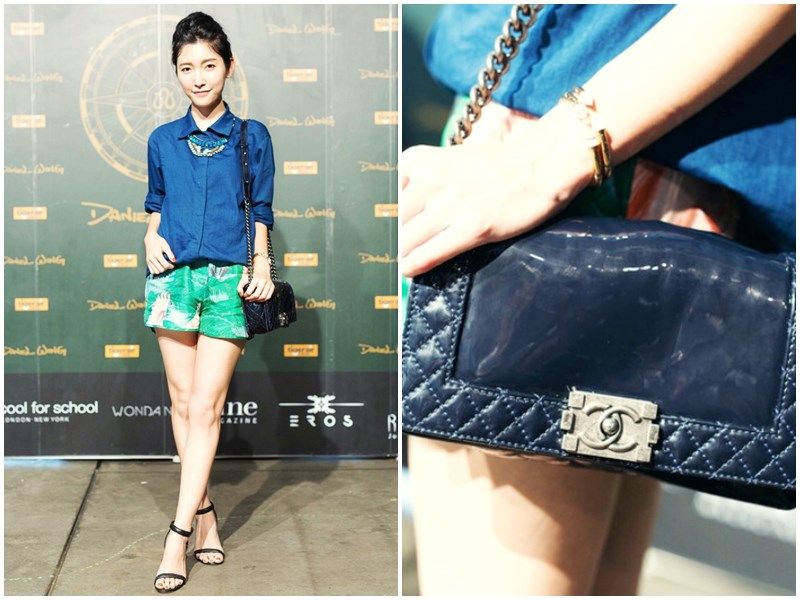 Blue, Collar, Sleeve, Dress shirt, Textile, Denim, Style, Bag, Pattern, Street fashion, 