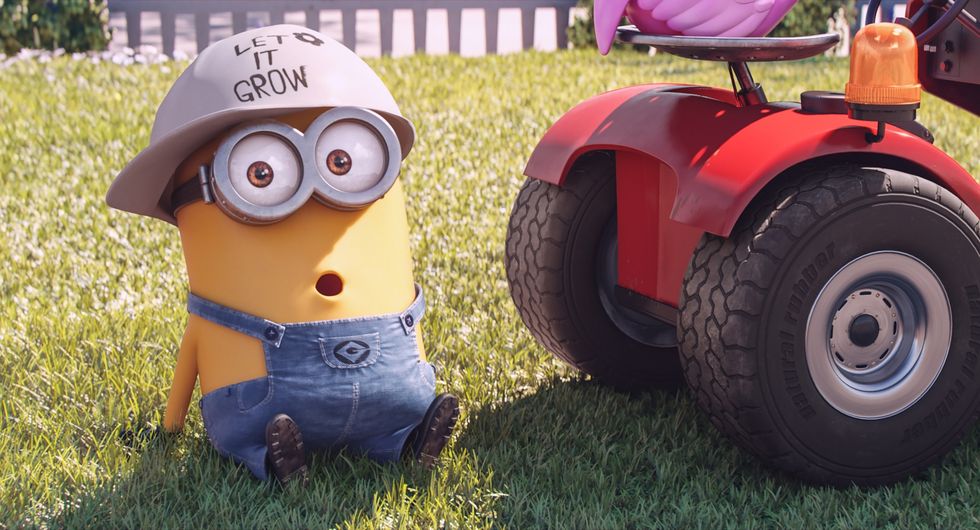Tire, Grass, Automotive tire, Agricultural machinery, Tread, Synthetic rubber, Toy, Animation, Fictional character, Tractor, 