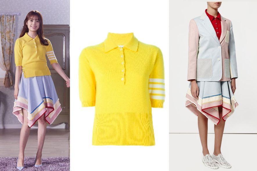 Yellow, Collar, Sleeve, Pattern, Textile, Style, Dress shirt, Formal wear, Fashion, Street fashion, 