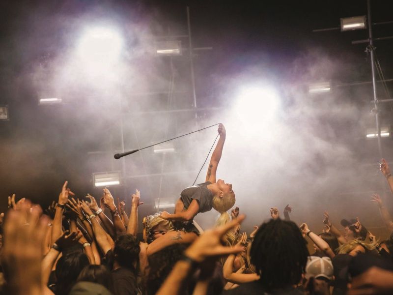 Crowd, Fan, Audience, Smoke, Performance, Public event, Rock concert, Cheering, Concert, Stadium, 