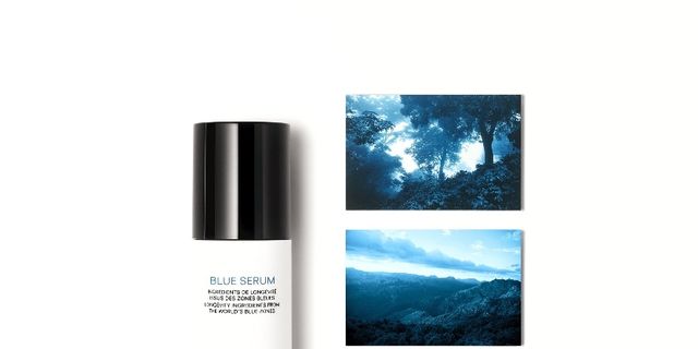 Product, Liquid, Aqua, Electric blue, Cylinder, Cosmetics, Silver, Graphic design, Label, Stock photography, 
