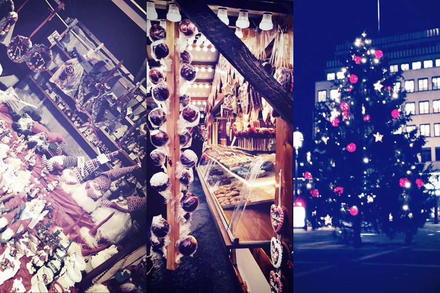 Christmas decoration, Holiday, Christmas tree, Urban area, Christmas ornament, Christmas eve, Residential area, Christmas, Interior design, Christmas lights, 