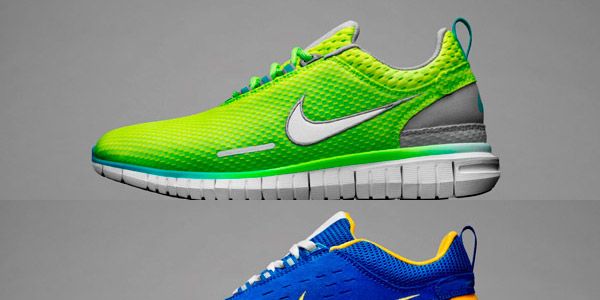 Footwear, Blue, Green, Product, Natural environment, Yellow, Athletic shoe, Sportswear, Shoe, Red, 