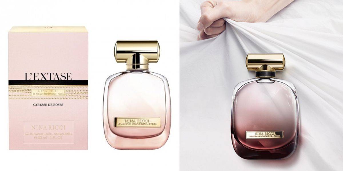 就像個小手拿包！粉紅玻璃瓶身，繫上黑色緞帶…已經被Nina Ricci新香水
