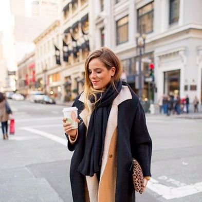 Brown, Road, Street, Infrastructure, Outerwear, Coat, Style, Street fashion, Winter, Fashion accessory, 